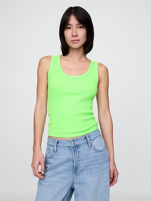 Image number 1 showing, Rib Scoop Tank Top
