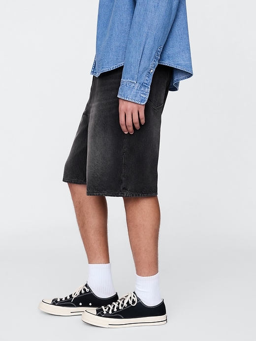 Image number 3 showing, 10.5" Baggy Denim Shorts
