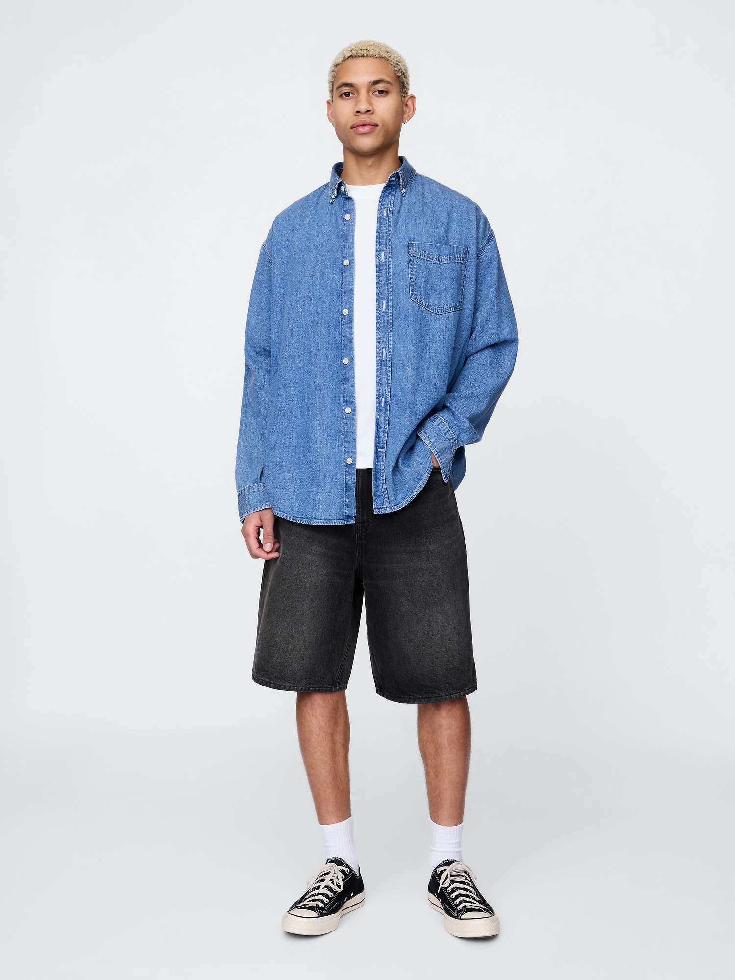 10.5" Baggy Denim Shorts