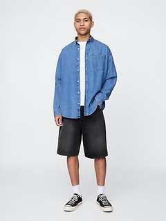 10.5" Baggy Denim Shorts