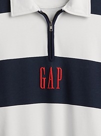 Heavyweight Striped Logo Pullover