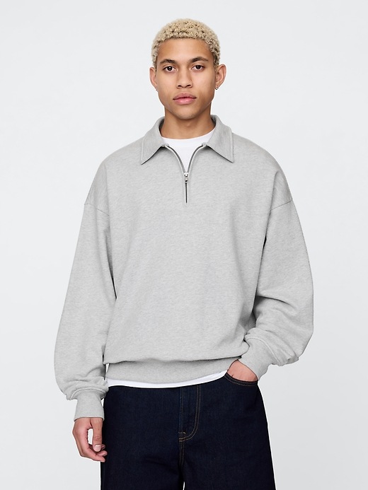 Heavyweight Oversized Quarter-Zip Pullover