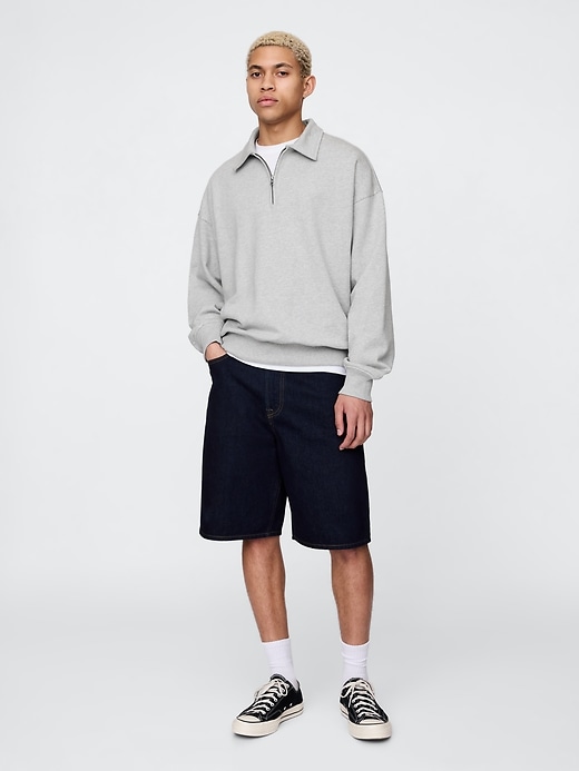 Image number 2 showing, Heavyweight Oversized Quarter-Zip Pullover