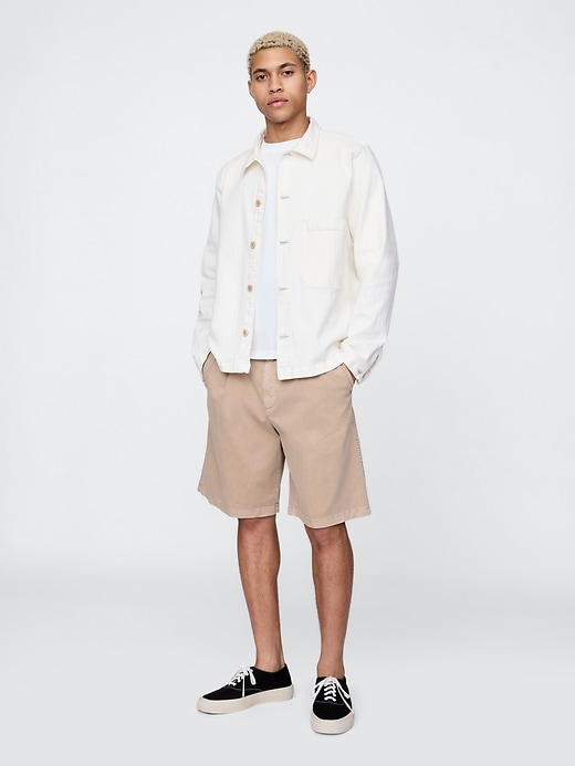 Image number 1 showing, Pleated Khaki Shorts