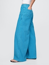 UltraSoft Pleated Easy Baggy Jeans
