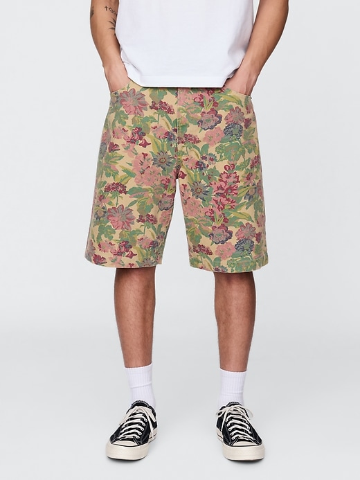 Image number 2 showing, Floral Canvas Shorts