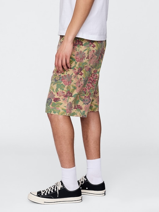Image number 3 showing, Floral Canvas Shorts