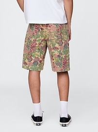 Floral Canvas Shorts