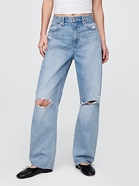 High Rise Barrel Carpenter Jeans | Gap