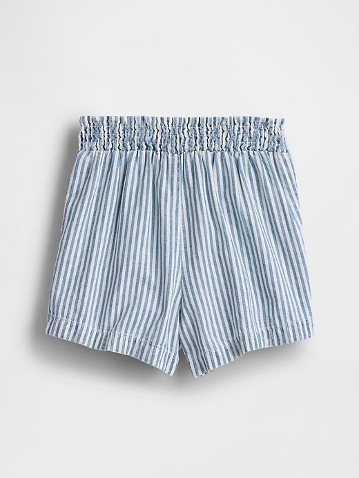Image number 2 showing, Baby & Toddler Denim Stripe Pull-On Shorts