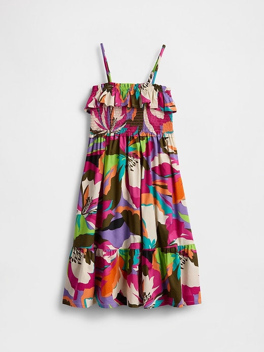 Image number 2 showing, Kids Smocked Ruffle Midi Dress