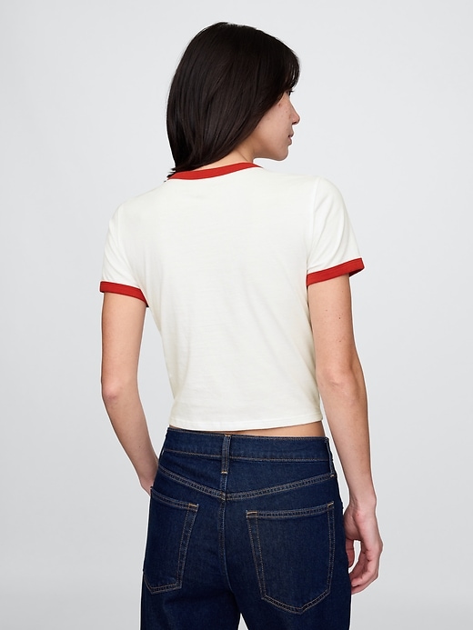 Image number 3 showing, Cotton Jersey Graphic Shrunken T-Shirt