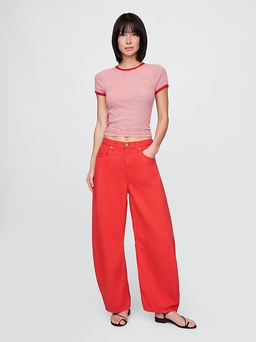 Image number 1 showing, High Rise UltraSoft Horseshoe Jeans
