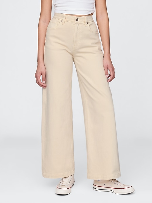 Image number 2 showing, High Rise Stride Wide-Leg Jeans