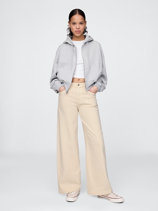 Image number 1 showing, High Rise Stride Wide-Leg Jeans