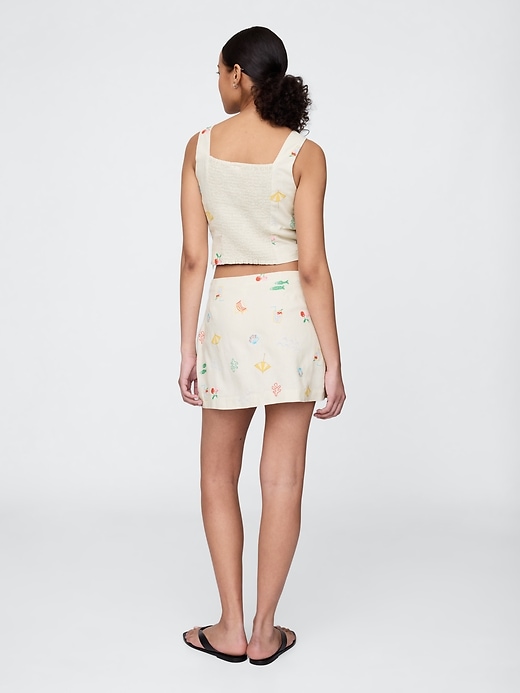 Image number 2 showing, Linen-Blend Mini Skort