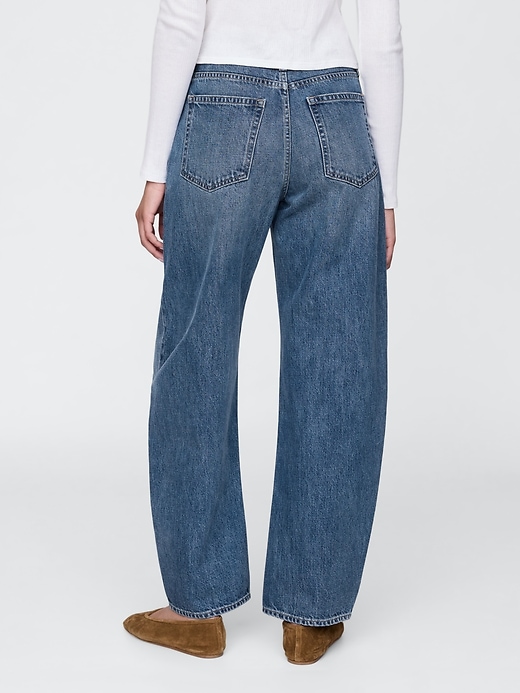 Image number 4 showing, Curvy High Rise Barrel Jeans