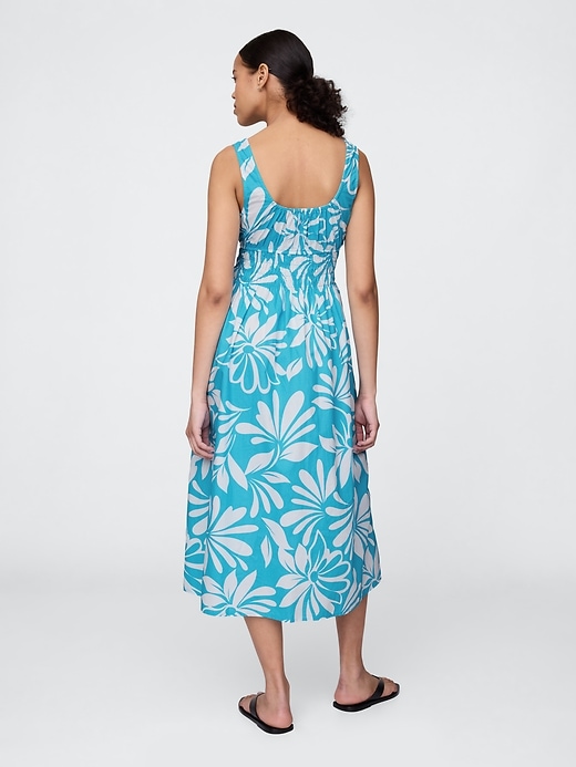 Image number 2 showing, Poplin Smocked Midi Dress