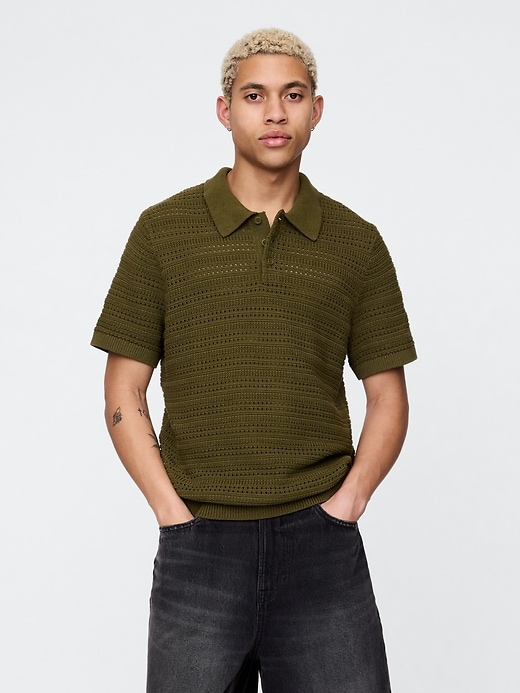 Image number 1 showing, Sweater Polo Shirt