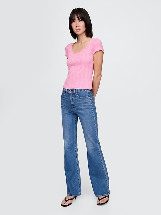 Image number 2 showing, Pointelle Top