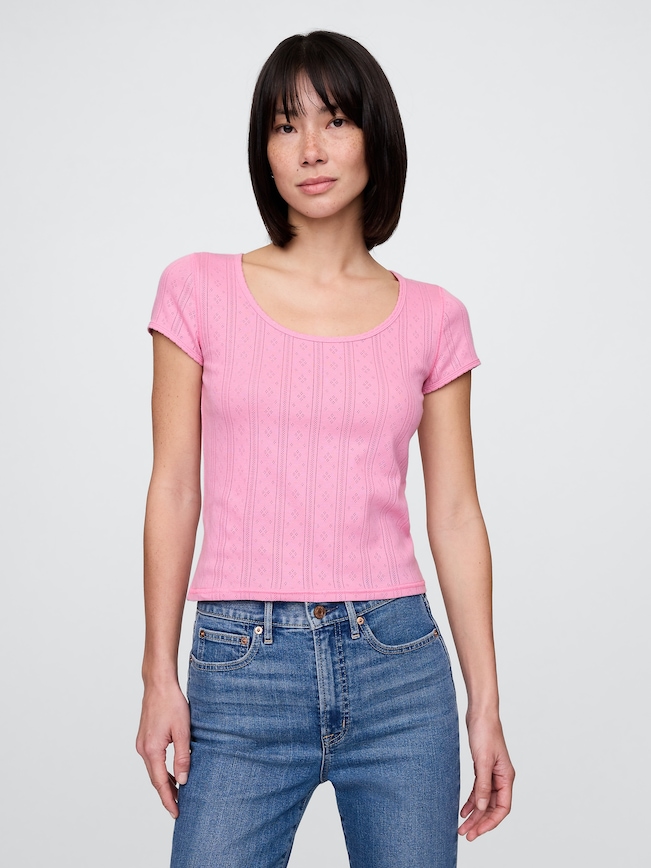 Pointelle Top