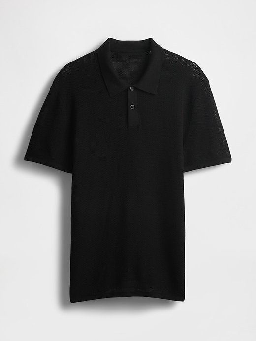 Image number 5 showing, Textured Crochet Polo Shirt