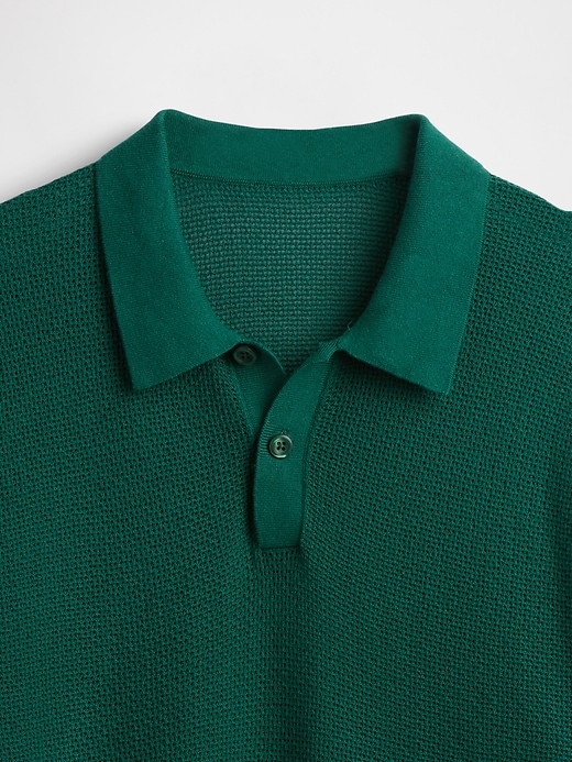 Image number 5 showing, Textured Crochet Polo Shirt
