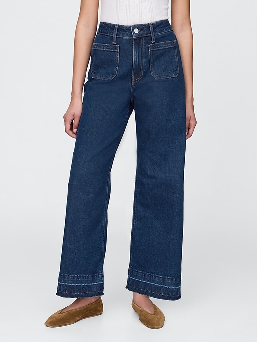Image number 2 showing, Curvy High Rise Stride Wide-Leg Ankle Jeans