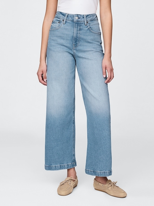 Image number 2 showing, Curvy High Stride Wide-Leg Ankle Jeans