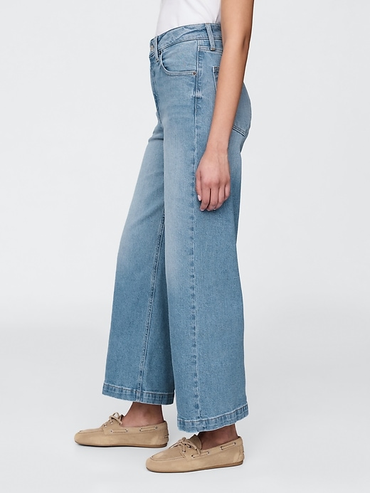 Image number 3 showing, Curvy High Stride Wide-Leg Ankle Jeans