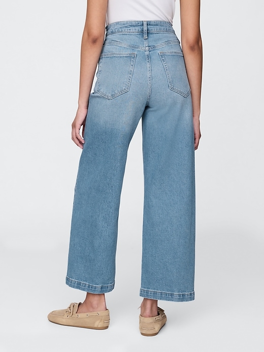 Image number 5 showing, Curvy High Stride Wide-Leg Ankle Jeans