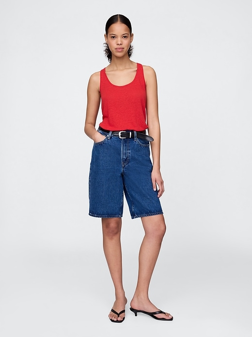 Image number 2 showing, Linen-Blend Racerback Tank Top