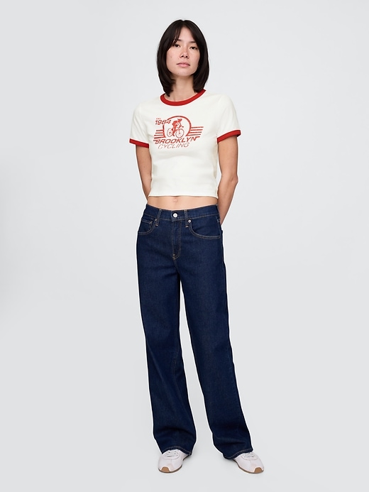 Image number 2 showing, Cotton Jersey Graphic Shrunken T-Shirt