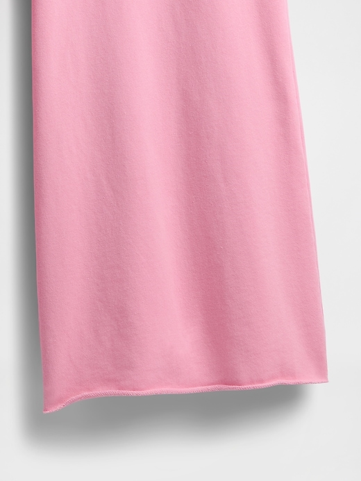 Image number 5 showing, French Terry Wide-Leg Rolled Hem Sweatpants