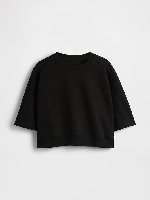 Image number 5 showing, VintageSoft Cropped Elbow-Sleeve Sweatshirt