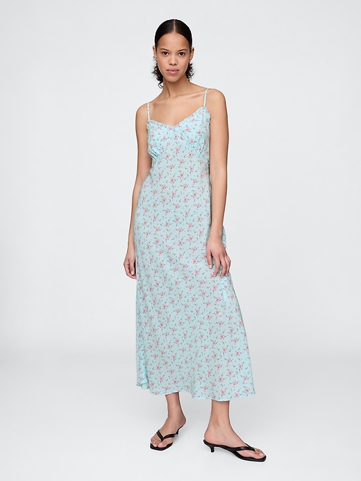 Image number 1 showing, Ruffle-Trim Maxi Slip Dress