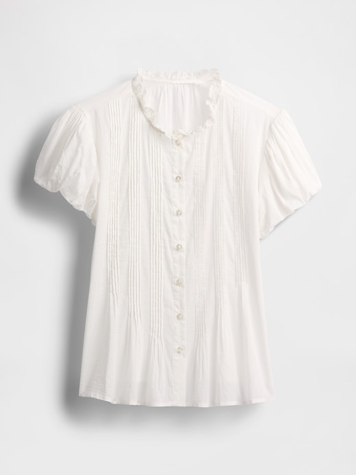 Image number 5 showing, Bubble-Sleeve Pintuck Top