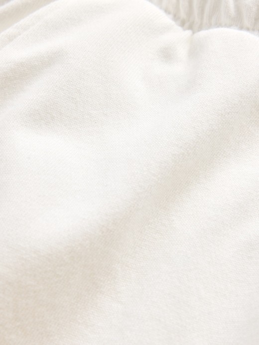 Image number 5 showing, French Terry Wide-Leg Rolled Hem Sweatpants