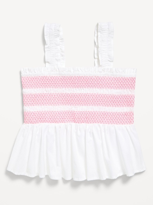 Smocked Peplum Tank Top for Girls