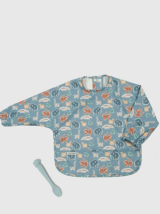 View large product image 1 of 1. Loulou Lollipop Long Sleeve Waterproof Bib and Spoon Set