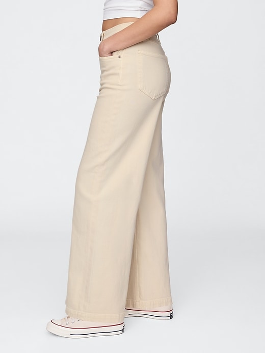 Image number 3 showing, High Rise Stride Wide-Leg Jeans