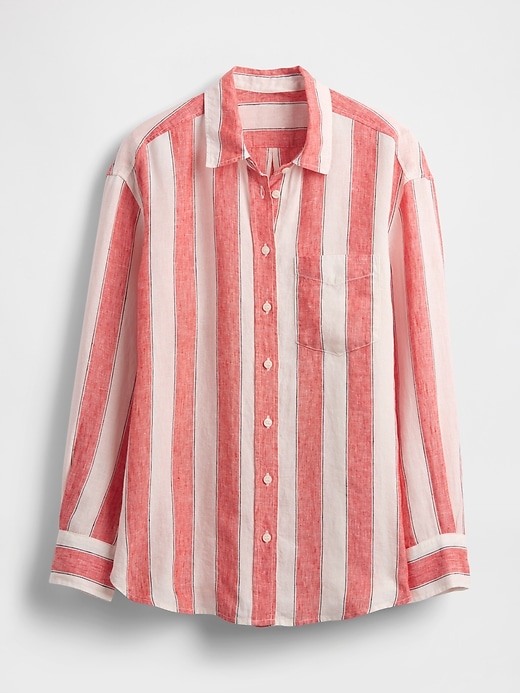 Image number 4 showing, 100% Linen Oversized Shirt