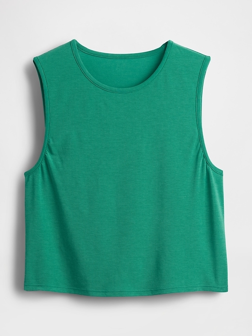 Image number 4 showing, GapFit Breathe Cropped Muscle Tank Top