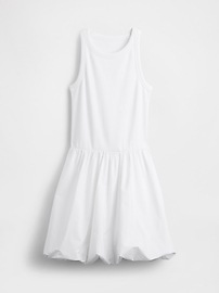 Mixed Media Bubble Mini Dress