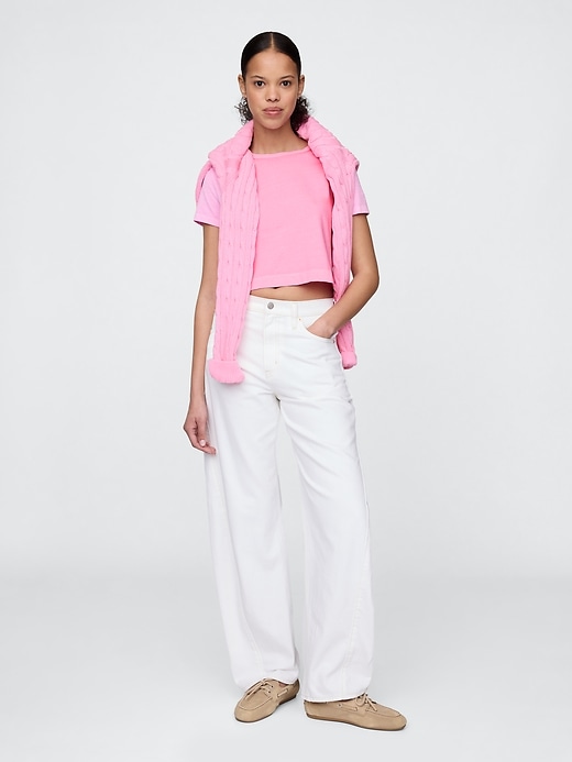 Image number 2 showing, Organic Cotton VintageSoft Cropped T-Shirt