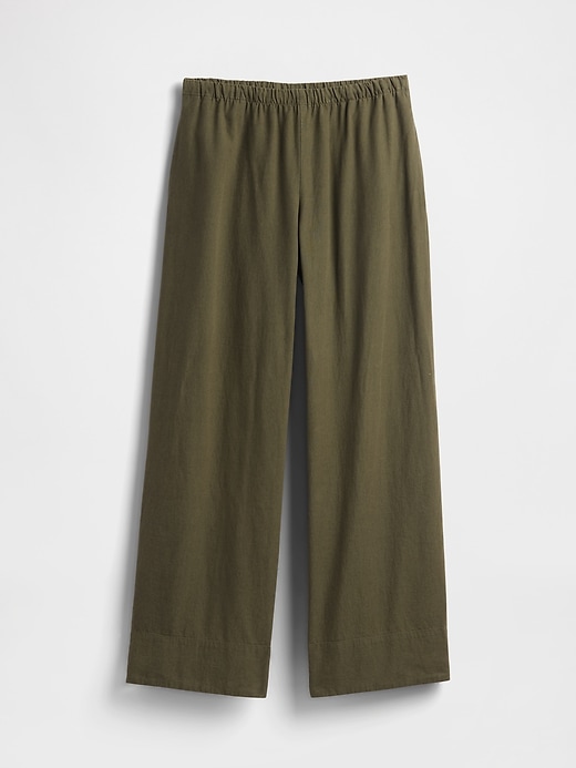 Image number 7 showing, Linen-Blend Easy Wide-Hem Pants