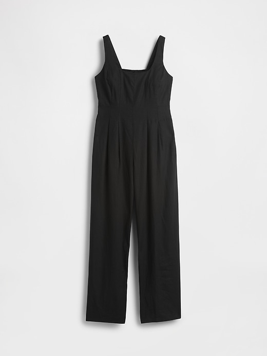Image number 7 showing, Linen-Blend Seamed Jumpsuit