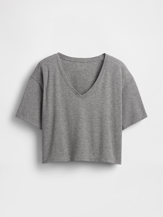 Image number 4 showing, GapFit Breathe Cropped V-Neck T-Shirt