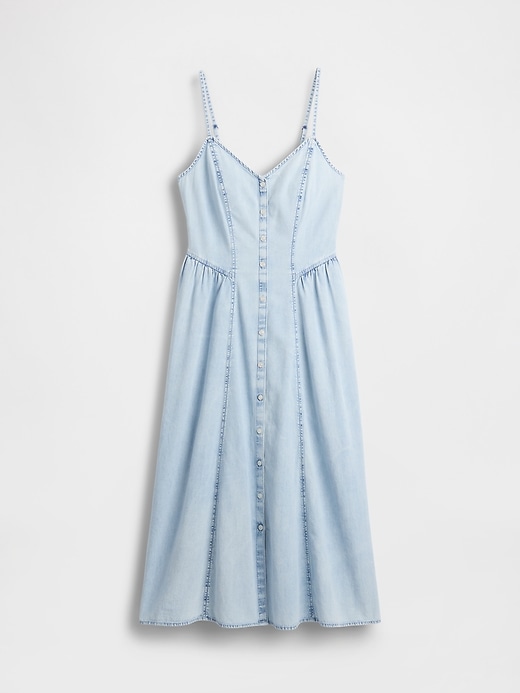 Image number 4 showing, Denim Seamed Maxi Dress