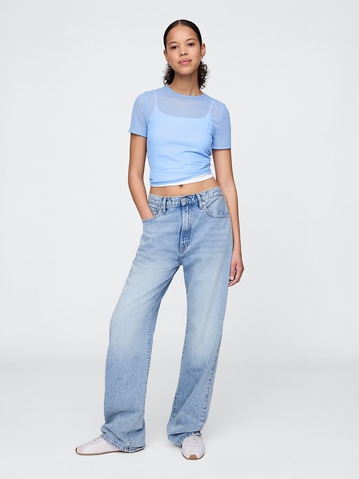 Image number 2 showing, Mesh Cropped T-Shirt